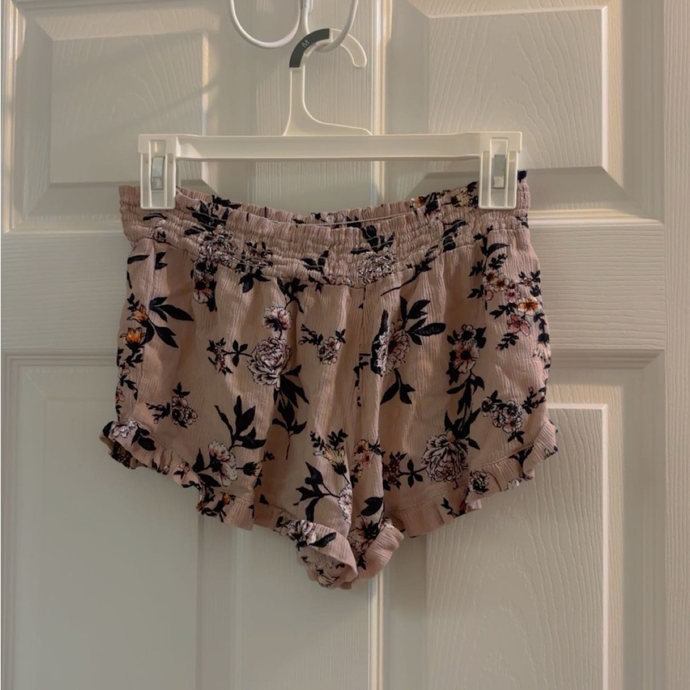 Sky and Sparrow Floral High Waist Shorts